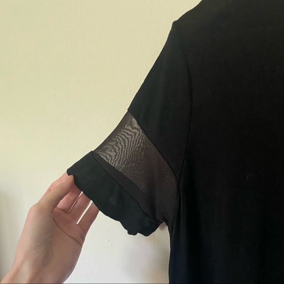 Brandy Melville 100% Linen Mesh Sleeve Dress - Picture 3 of 8